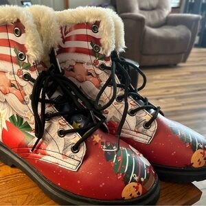 Festive Santa and Christmas Tree Boots